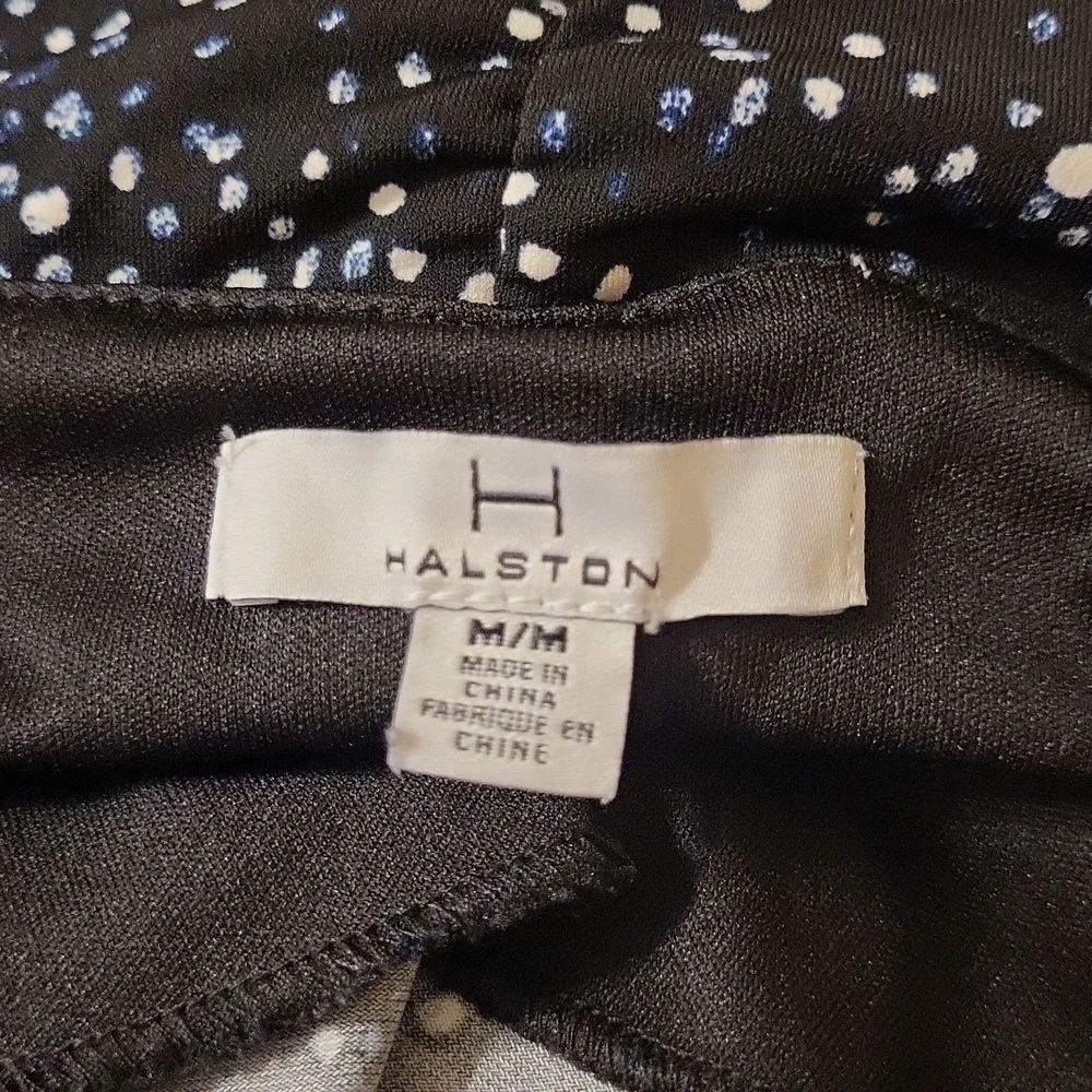 H by Halston Women Size M Off Shoulder Top 3/4 Sleeves Elegant Knotted Neckline
